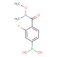 Chemical structure of {3-fluoro-4-[methoxy(methyl)carbamoyl]phenyl}boronic acid - CSSB00000049487