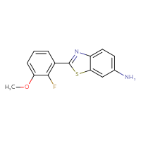 Chemical structure of 2-(2-fluoro-3-methoxyphenyl)-1,3-benzothiazol-6-amine - CSSB00044709244