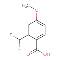 Chemical structure of 2-(difluoromethyl)-4-methoxybenzoic acid - CSSB00116216937