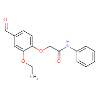Chemical structure of 2-(2-ethoxy-4-formylphenoxy)-N-phenylacetamide - CSSB00000682970