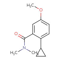 Chemical structure of 2-cyclopropyl-5-methoxy-N,N-dimethylbenzamide - CSSB07134000612