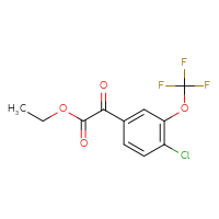 Chemical structure of ethyl 2-[4-chloro-3-(trifluoromethoxy)phenyl]-2-oxoacetate - CSSB20768124270