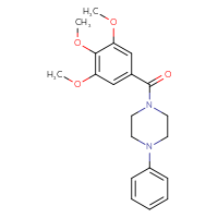 Chemical structure of 1-phenyl-4-(3,4,5-trimethoxybenzoyl)piperazine - CSSB00048306626