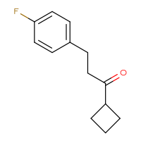 Chemical structure of 1-cyclobutyl-3-(4-fluorophenyl)propan-1-one - CSSB00010008924