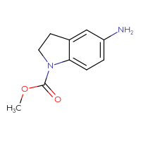 Chemical structure of methyl 5-amino-2,3-dihydro-1H-indole-1-carboxylate - CSSB00000743544