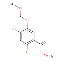 Chemical structure of methyl 4-bromo-2-fluoro-5-(methoxymethoxy)benzoate - CSSB20474450033