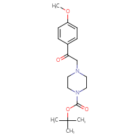 Chemical structure of tert-butyl 4-[2-(4-methoxyphenyl)-2-oxoethyl]piperazine-1-carboxylate - CSSB00017067222