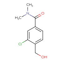Chemical structure of 3-chloro-4-(hydroxymethyl)-N,N-dimethylbenzamide - CSSB06358642493