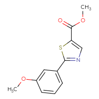 Chemical structure of methyl 2-(3-methoxyphenyl)-1,3-thiazole-5-carboxylate - CSSB00006257321