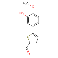 Chemical structure of 5-(3-hydroxy-4-methoxyphenyl)thiophene-2-carbaldehyde - CSSB00010139731