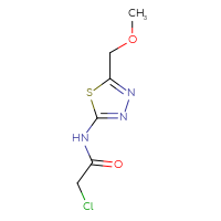 Chemical structure of 2-chloro-N-[5-(methoxymethyl)-1,3,4-thiadiazol-2-yl]acetamide - CSSB00000068134