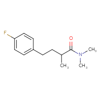 Chemical structure of 4-(4-fluorophenyl)-N,N,2-trimethylbutanamide - CSSB01993124029