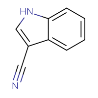Chemical structure of 1H-indole-3-carbonitrile - CSSB00000186337