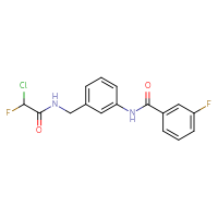 Chemical structure of N-{3-[(2-chloro-2-fluoroacetamido)methyl]phenyl}-3-fluorobenzamide - CSSB21332118377