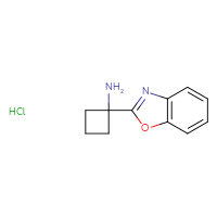 Chemical structure of 1-(1,3-benzoxazol-2-yl)cyclobutan-1-amine hydrochloride - CSSB06726388264