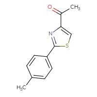 Chemical structure of 1-[2-(4-methylphenyl)-1,3-thiazol-4-yl]ethan-1-one - CSSB00012101418