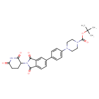 Chemical structure of tert-butyl 4-{4-[2-(2,6-dioxopiperidin-3-yl)-1,3-dioxo-2,3-dihydro-1H-isoindol-5-yl]phenyl}piperazine-1-carboxylate - CSSB06590346845