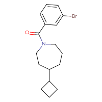 Chemical structure of 1-(3-bromobenzoyl)-4-cyclobutylazepane - CSSB02042184654