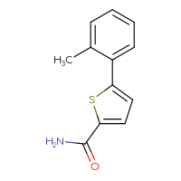 Chemical structure of 5-(2-methylphenyl)thiophene-2-carboxamide - CSSB03552975836