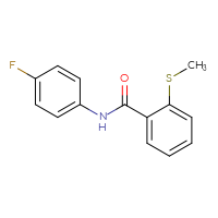 Chemical structure of N-(4-fluorophenyl)-2-(methylsulfanyl)benzamide - CSSB00046220807