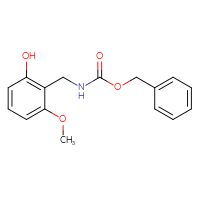 Chemical structure of benzyl N-[(2-hydroxy-6-methoxyphenyl)methyl]carbamate - CSSB14903670653