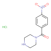Chemical structure of 1-(4-nitrobenzoyl)piperazine hydrochloride - CSSB00000759002