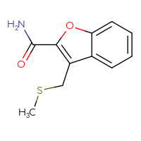 Chemical structure of 3-[(methylsulfanyl)methyl]-1-benzofuran-2-carboxamide - CSSB01992149617
