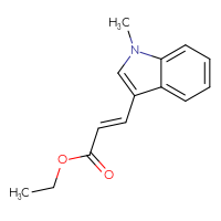 Chemical structure of ethyl (2E)-3-(1-methyl-1H-indol-3-yl)prop-2-enoate - CSSB00020672099