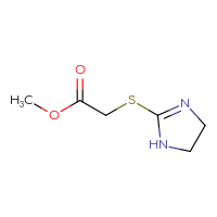 Chemical structure of methyl 2-(4,5-dihydro-1H-imidazol-2-ylsulfanyl)acetate - CSSB00009936151
