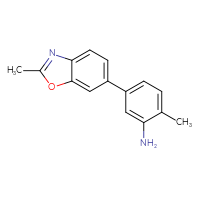Chemical structure of 2-methyl-5-(2-methyl-1,3-benzoxazol-6-yl)aniline - CSSB05261629078