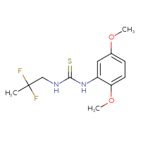Chemical structure of 3-(2,2-difluoropropyl)-1-(2,5-dimethoxyphenyl)thiourea - CSSB02019373121