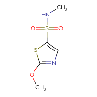 Chemical structure of 2-methoxy-N-methyl-1,3-thiazole-5-sulfonamide - CSSB00015102659