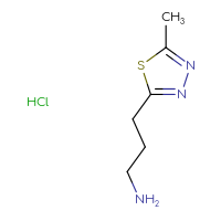 Chemical structure of 3-(5-methyl-1,3,4-thiadiazol-2-yl)propan-1-amine hydrochloride - CSSB00102887644