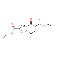 Chemical structure of 2,5-diethyl 4-oxo-4H,5H,6H,7H-pyrazolo[1,5-a]pyridine-2,5-dicarboxylate - CSSB00020622963