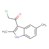 Chemical structure of 2-chloro-1-(2,5-dimethyl-1H-indol-3-yl)ethan-1-one - CSSB00010242227
