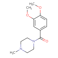 Chemical structure of 1-(3,4-dimethoxybenzoyl)-4-methylpiperazine - CSSB00039535402