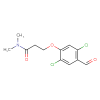 Chemical structure of 3-(2,5-dichloro-4-formylphenoxy)-N,N-dimethylpropanamide - CSSB20777314647
