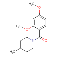 Chemical structure of 1-(2,4-dimethoxybenzoyl)-4-methylpiperidine - CSSB00046182264