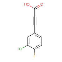 Chemical structure of 3-(3-chloro-4-fluorophenyl)prop-2-ynoic acid - CSSB00013122507