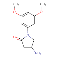 Chemical structure of 4-amino-1-(3,5-dimethoxyphenyl)pyrrolidin-2-one - CSSB00000448052