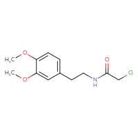 Chemical structure of 2-chloro-N-[2-(3,4-dimethoxyphenyl)ethyl]acetamide - CSSB00000261005