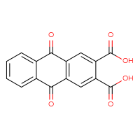 Chemical structure of 9,10-dioxo-9,10-dihydroanthracene-2,3-dicarboxylic acid - CSSB00000761876