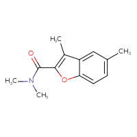 Chemical structure of N,N,3,5-tetramethyl-1-benzofuran-2-carboxamide - CSSB00000020095