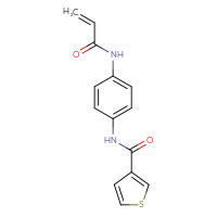 Chemical structure of N-[4-(prop-2-enamido)phenyl]thiophene-3-carboxamide - CSSB00138531140