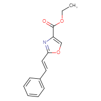 Chemical structure of ethyl 2-[(1E)-2-phenylethenyl]-1,3-oxazole-4-carboxylate - CSSB00020649429