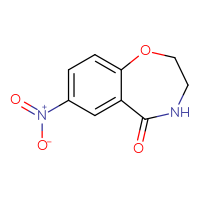 Chemical structure of 7-nitro-2,3,4,5-tetrahydro-1,4-benzoxazepin-5-one - CSSB00010254166