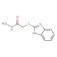 Chemical structure of 2-(1H-1,3-benzodiazol-2-ylsulfanyl)-N-methylacetamide - CSSB00026090437