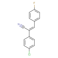 Chemical structure of (2Z)-2-(4-chlorophenyl)-3-(4-fluorophenyl)prop-2-enenitrile - CSSB00015291177