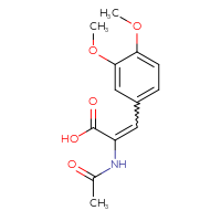 Chemical structure of 3-(3,4-dimethoxyphenyl)-2-acetamidoprop-2-enoic acid - CSSB00001961102