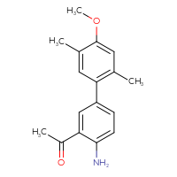 Chemical structure of 1-{4-amino-4'-methoxy-2',5'-dimethyl-[1,1'-biphenyl]-3-yl}ethan-1-one - CSSB03936559457